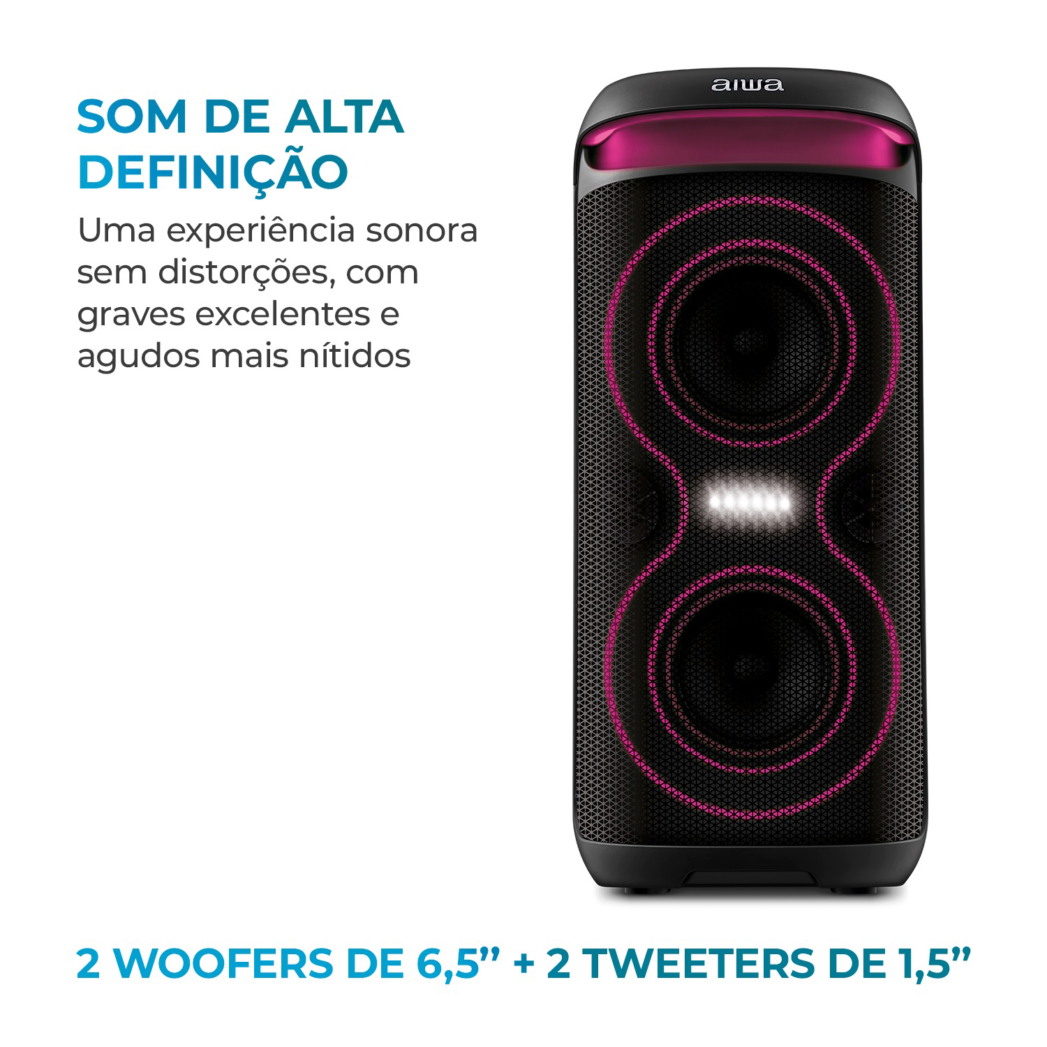 Caixa De Som Amplificada Party Box Aiwa Aws-pb-08 Bluetooth Caixa De Som Amplificada Party Box Aiwa Aws-pb-08 Bluetooth